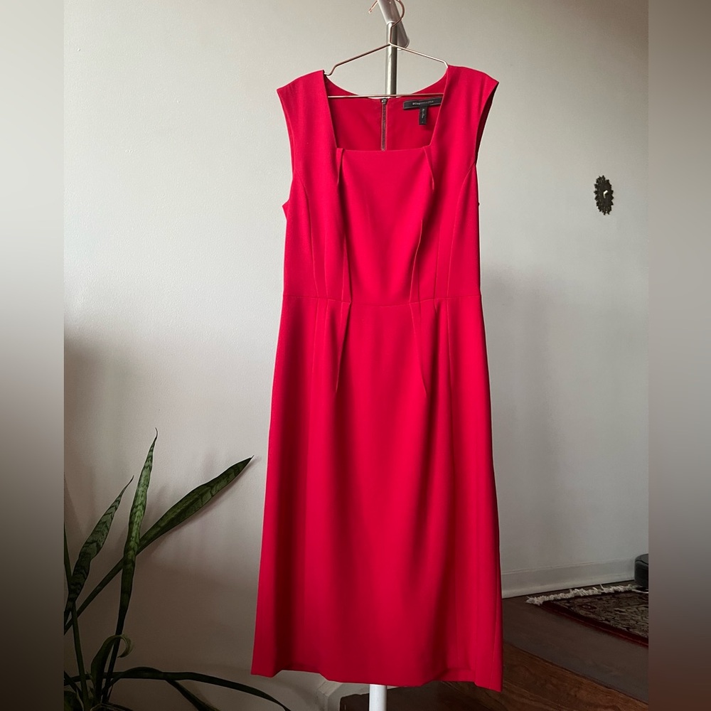 BCBGMaxAzria Red Pencil Dress 0